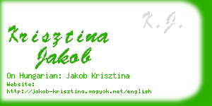 krisztina jakob business card